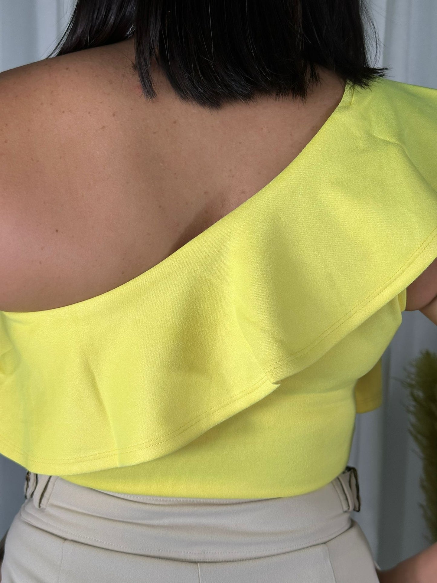 Ruffle One Shoulder CropTop